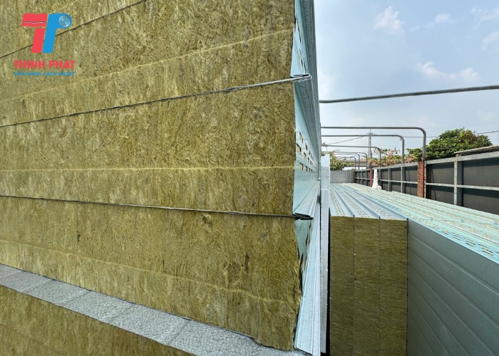 lõi bông khoáng panel rockwool