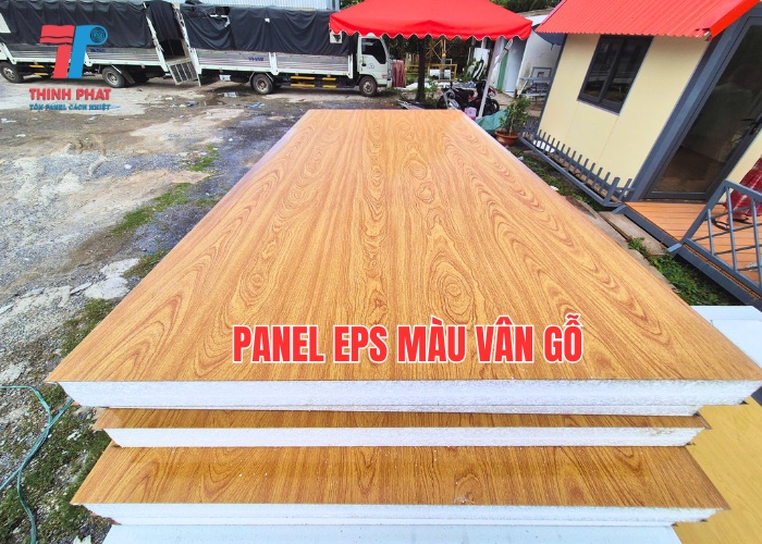 panel eps màu vân gỗ đậm