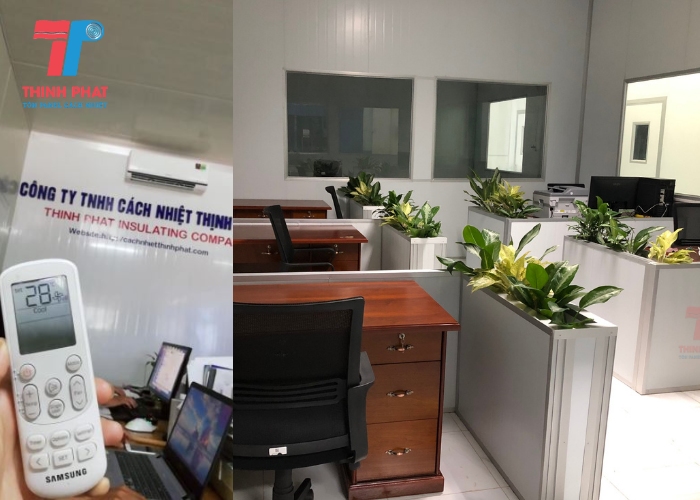 tấm panel bảo ôn nhiệt độ panel pu cách nhiệt làm vách ngăn văn phòng