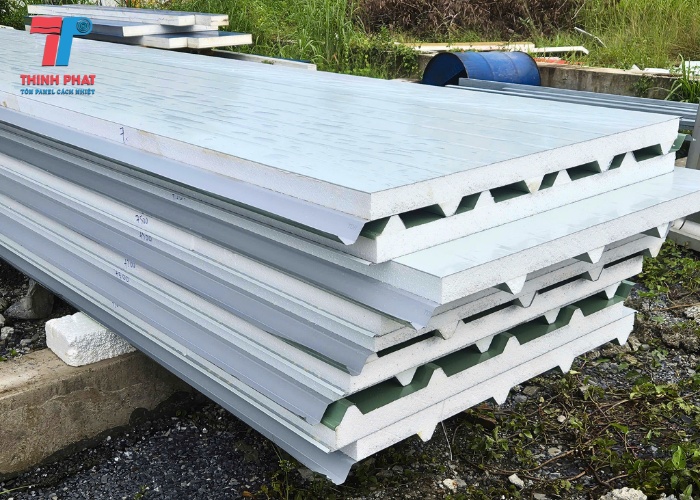 tấm panel eps mái màu xanh ngọc