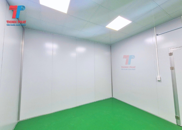 panel cách nhiệt thi công phòng sạch tấm panel pu cách nhiệt làm phòng sạch