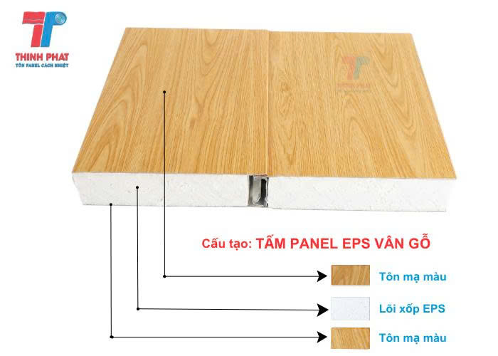 cấu tạo tấm panel eps vân gỗ