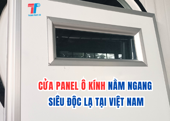 Cửa Panel Ô Kính Nằm Ngang