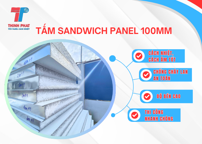 tấm sandwich panel 100mm