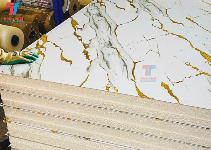 panel EPS vân đá dát vàng 1