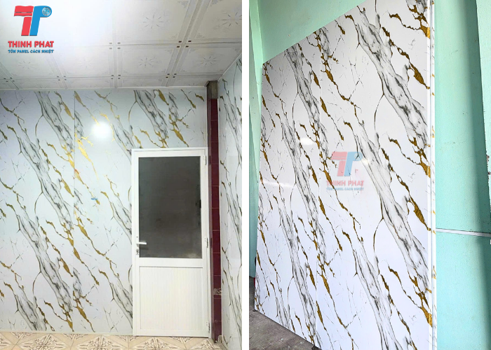 panel EPS vân đá dát vàng 3