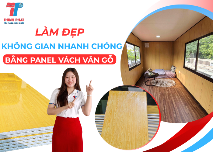 panel vách vân gỗ