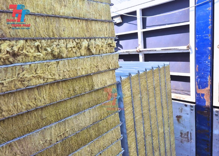 tấm panel ở Đồng Nai lõi bông khoáng rockwool