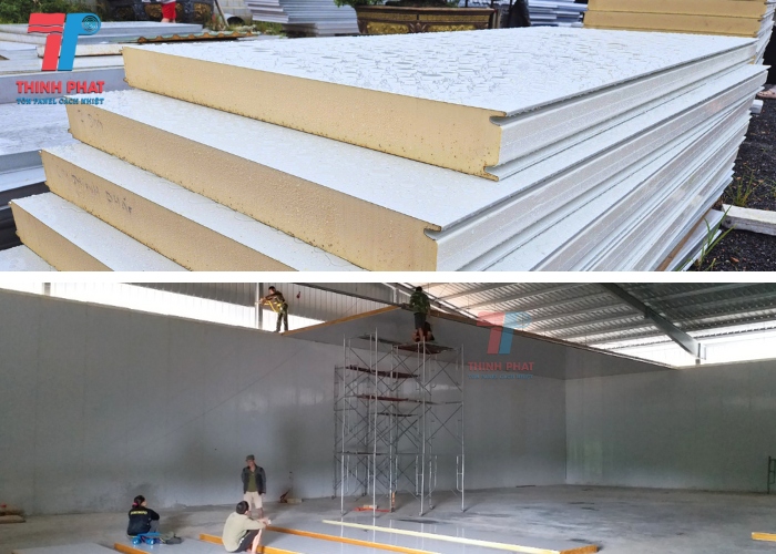 tấm cách nhiệt panel pu làm trần chống nóng