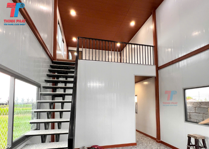 mẫu nhà panel gác lửng 3