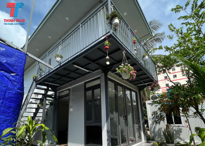 mẫu nhà panel gác lửng 4