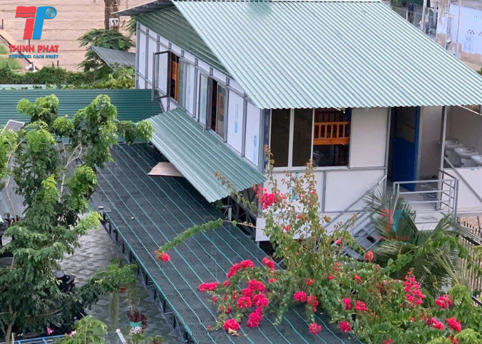 mẫu nhà panel gác lửng 7