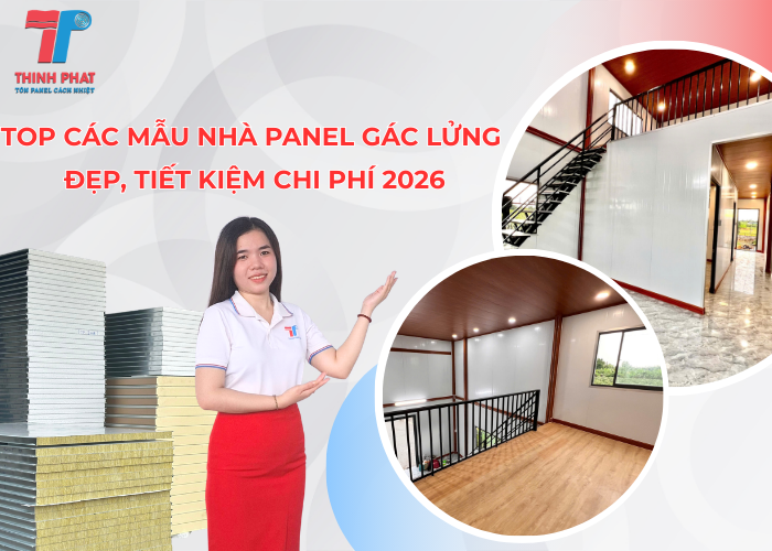 mẫu nhà panel gác lửng