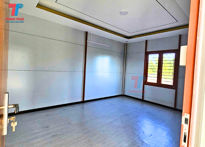 bên trong căn nhà lắp ghép panel eps vách ngoài
