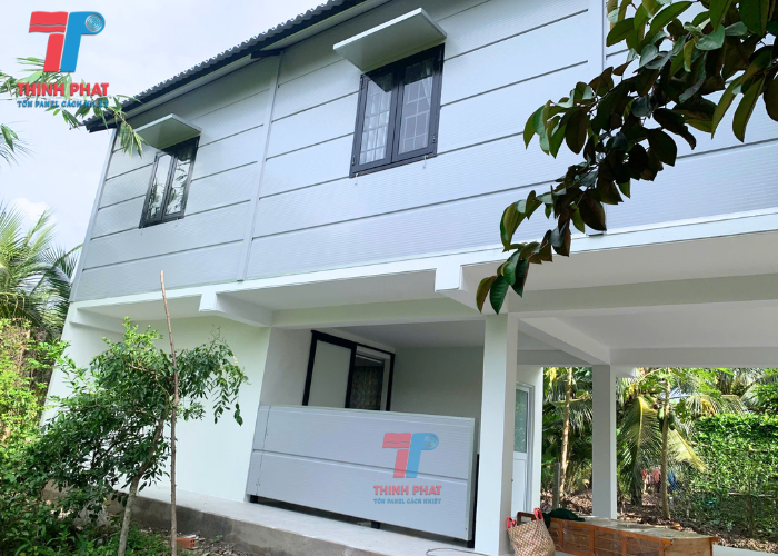 nhà lắp ghép panel vách ngoài thực tế