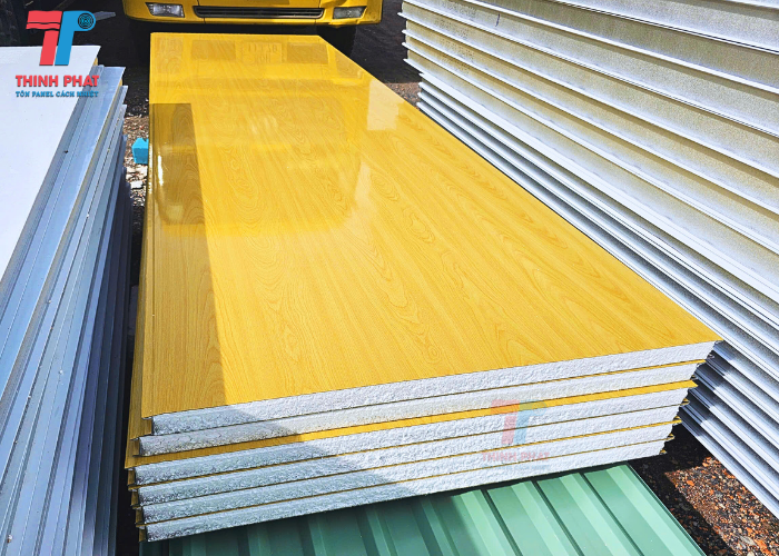 panel eps màu vân gỗ sáng