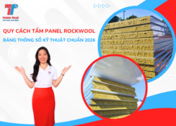 quy cách tấm panel Rockwool
