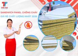 tấm panel sandwich panel chống cháy rockwool