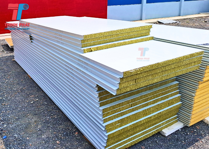 tấm tôn xốp panel bông khoáng Rockwool