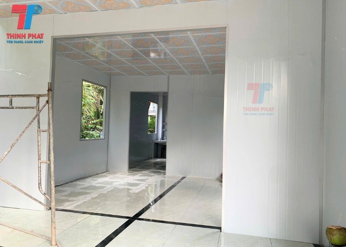 vách ngăn panel ứng dụng làm nhà lắp ghép