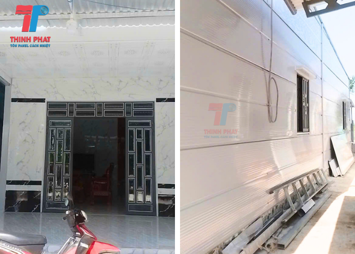tấm panel lắp ngang làm vách ngoài nhà lắp ghép panel Bạc Liêu