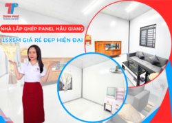 công trình nhà lắp ghép panel Hậu Giang 15x5m đẹp giá rẻ