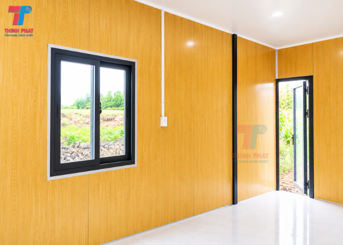 nhà panel vân gỗ tại Sóc Trăng cách nhiệt cách âm
