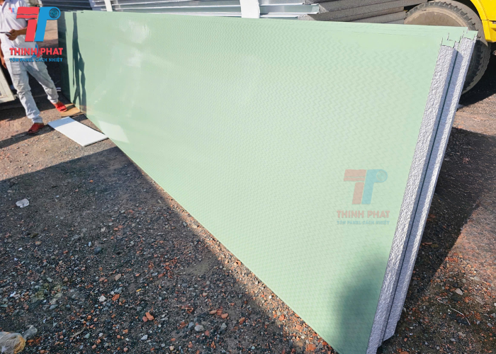 tấm ốp tường panel màu xanh ngọc thẩm mỹ dày 5cm