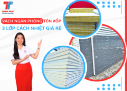 vách ngăn phòng tôn xốp panel 3 lớp giá rẻ