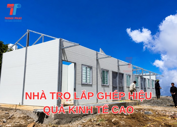 Hình ảnh thi công thực tế nhà trọ lắp ghép